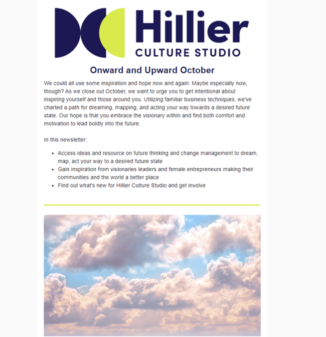 October 2020: Dream, Map, Act to Your Desired Future - We could all use some inspiration and hope now and again. Maybe especially now, though? As we close out October, we want to urge you to get intentional about inspiring yourself and those around you. Utilizing familiar business techniques, we've charted a path for dreaming, mapping, and acting your way towards a desired future state. Our hope is that you embrace the visionary within and find both comfort and motivation to lead boldly into the future with: 1. Ideas and resources on future thinking and change management 2. Inspiration from philosophies and visionary leaders who inspire us continually3. Shout outs to female entrepreneurs making their communities and the world a better placeRead it in full here.